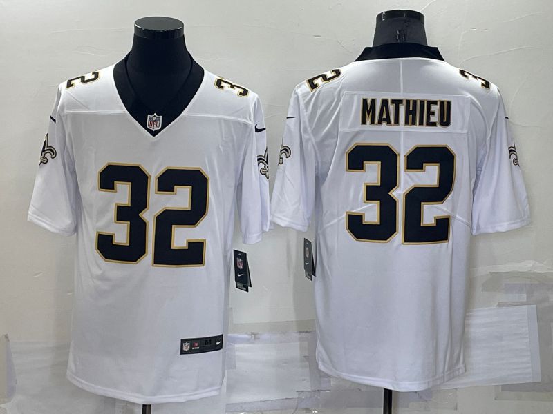 Men New Orleans Saints 32 Mathieu Nike White Vapor Untouchable Limited Player NFL Jerseys